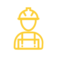 Icono de constructor con casco